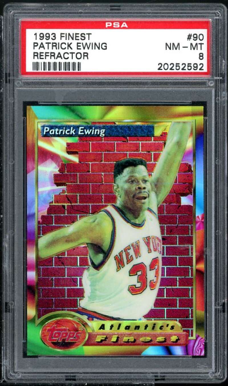 Patrick Ewing Card 1993-94 Finest Refractor #90 PSA 8 (Read Description) Image 1