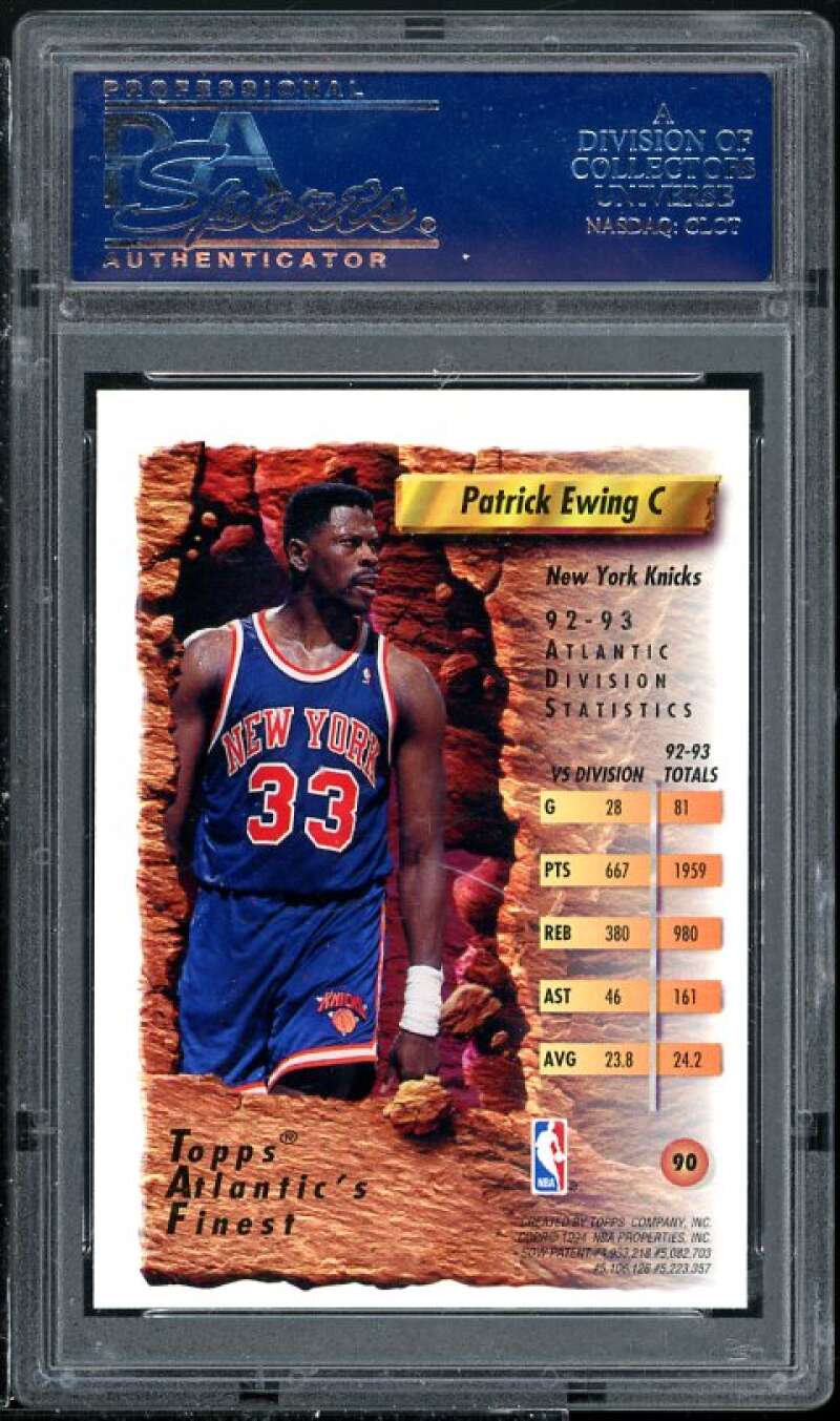 Patrick Ewing Card 1993-94 Finest Refractor #90 PSA 8 (Read Description) Image 2