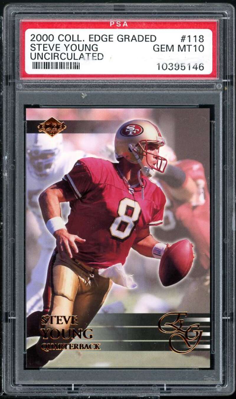 Steve Young Card 2000 Coll Edge Uncirculated #118 PSA 10 (Read Description) Image 1