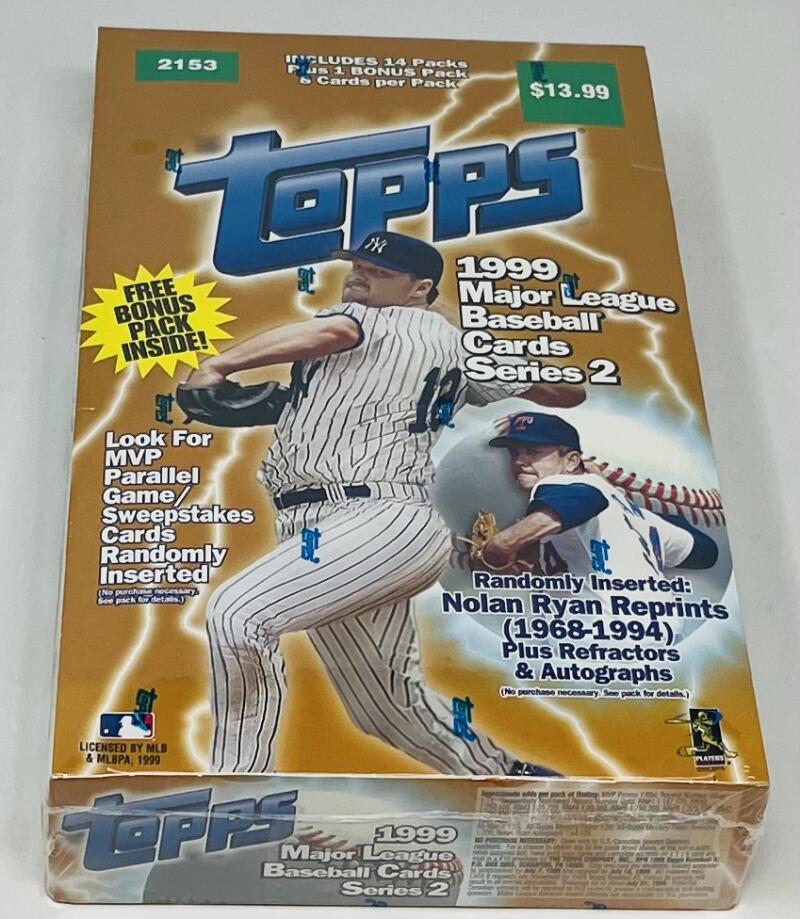 1999 Topps Series Two Baseball 15-Pack Blaster Box Image 1