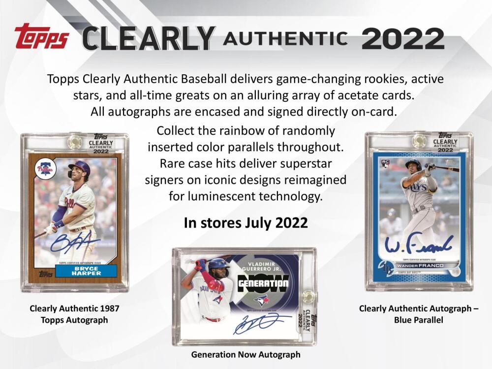 2022 Topps Clearly Authentic Baseball Hobby Box Image 3