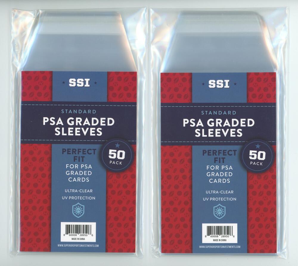 Superior Sports Investments SSI (100) Graded Card Perfect Fit Sleeve Bags for PSA Cards  Image 1
