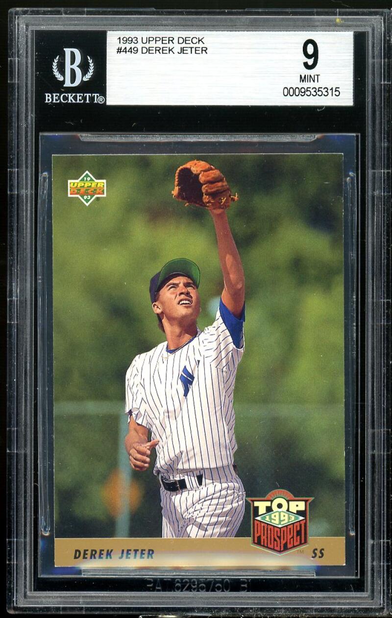 Derek Jeter Rookie Card 1993 Upper Deck #449 BGS 9 Image 1