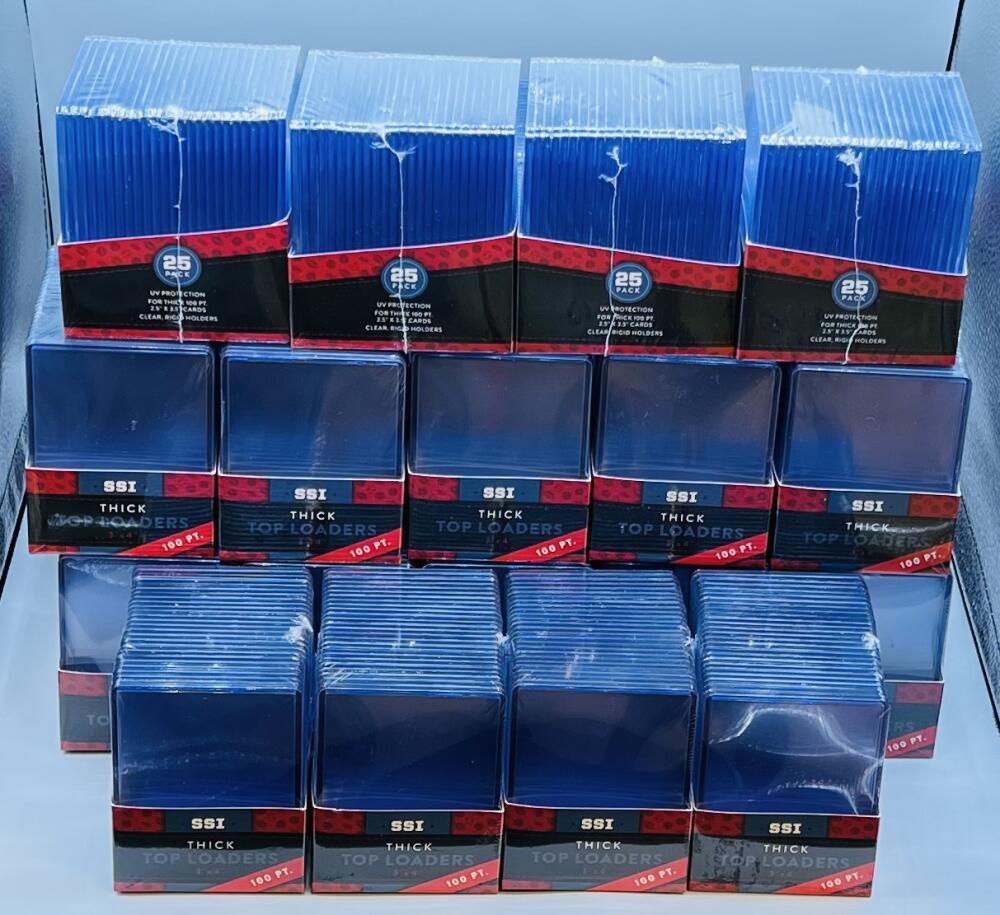 SSI (1000) Sports Card 100PT Thick Top Loader 40 Packs of 25 Superior Sports Image 1