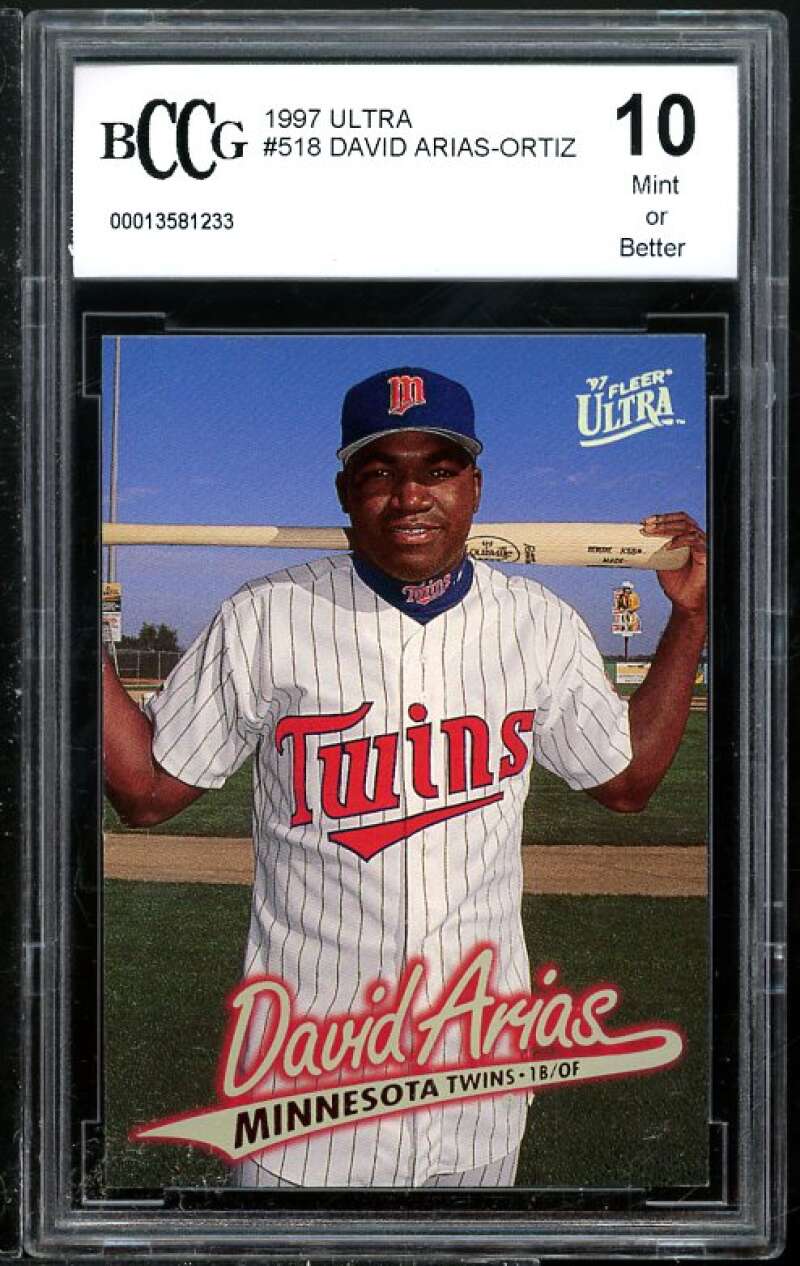 1997 Ultra #518 David Arias-Ortiz Rookie Card BGS BCCG 10 Mint+ Image 1