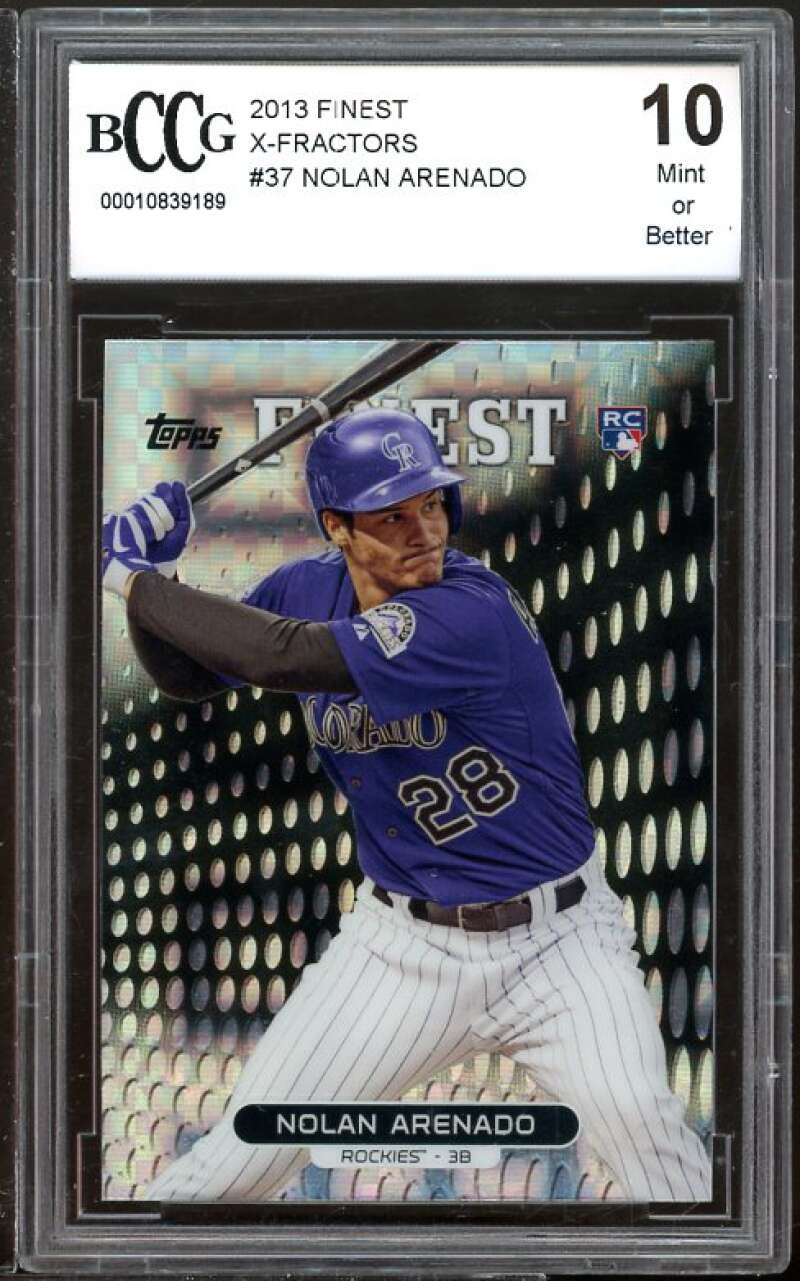 2013 Finest X-Fractors #37 Nolan Arenado Rookie Card BGS BCCG 10 Mint+ Image 1