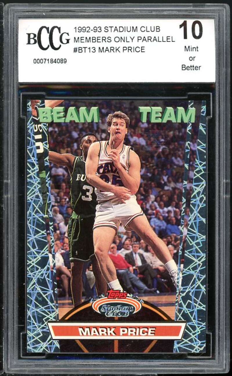 1992-93 Stadium Club MO Parallel #BT13 Mark Price Card BGS BCCG 10 Mint+ Image 1