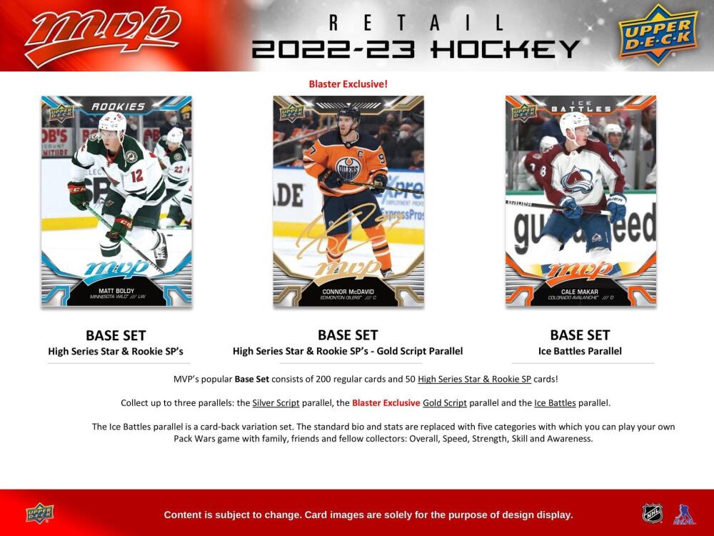 2022-23 Upper Deck MVP Hockey Blaster Box Image 5