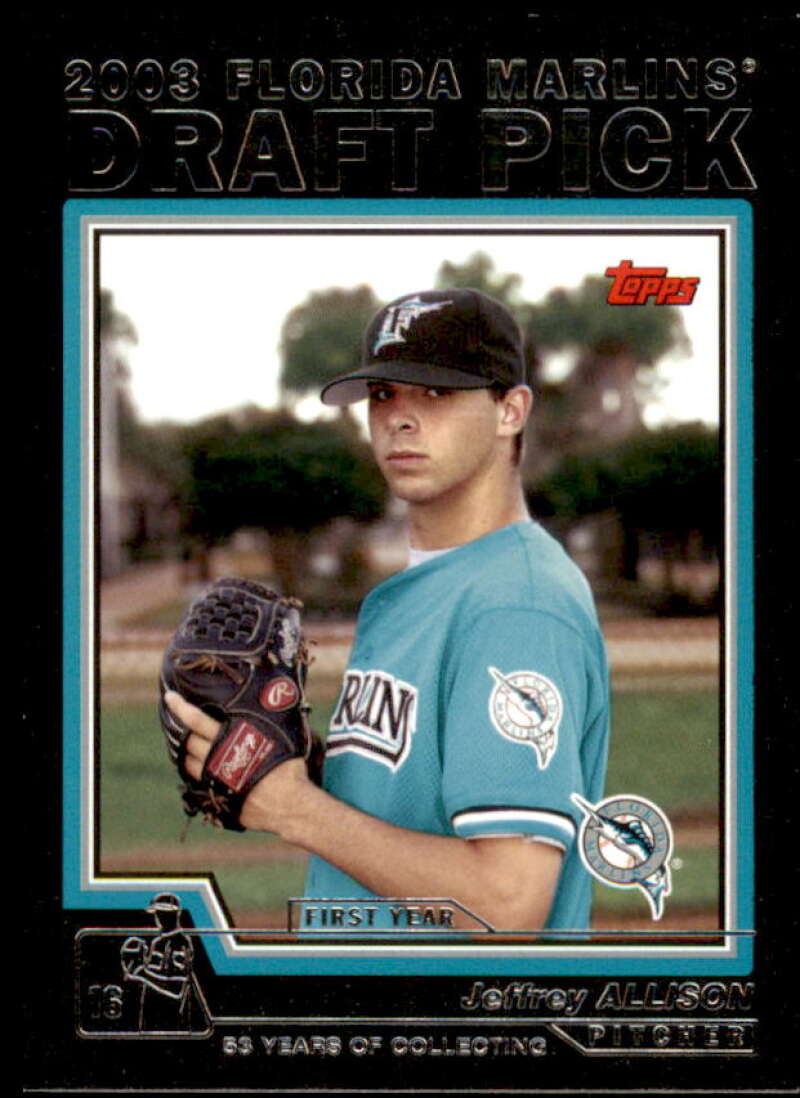 Jeffrey Allison Rookie Card 2004 Topps Black #672 Image 1