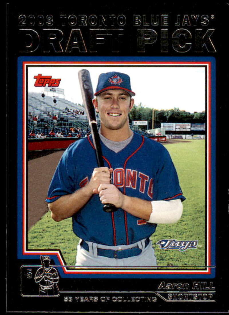 Aaron Hill Rookie Card 2004 Topps Black #678 Image 1