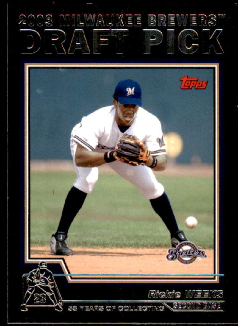 Rickie Weeks Rookie Card 2004 Topps Black #687 Image 1