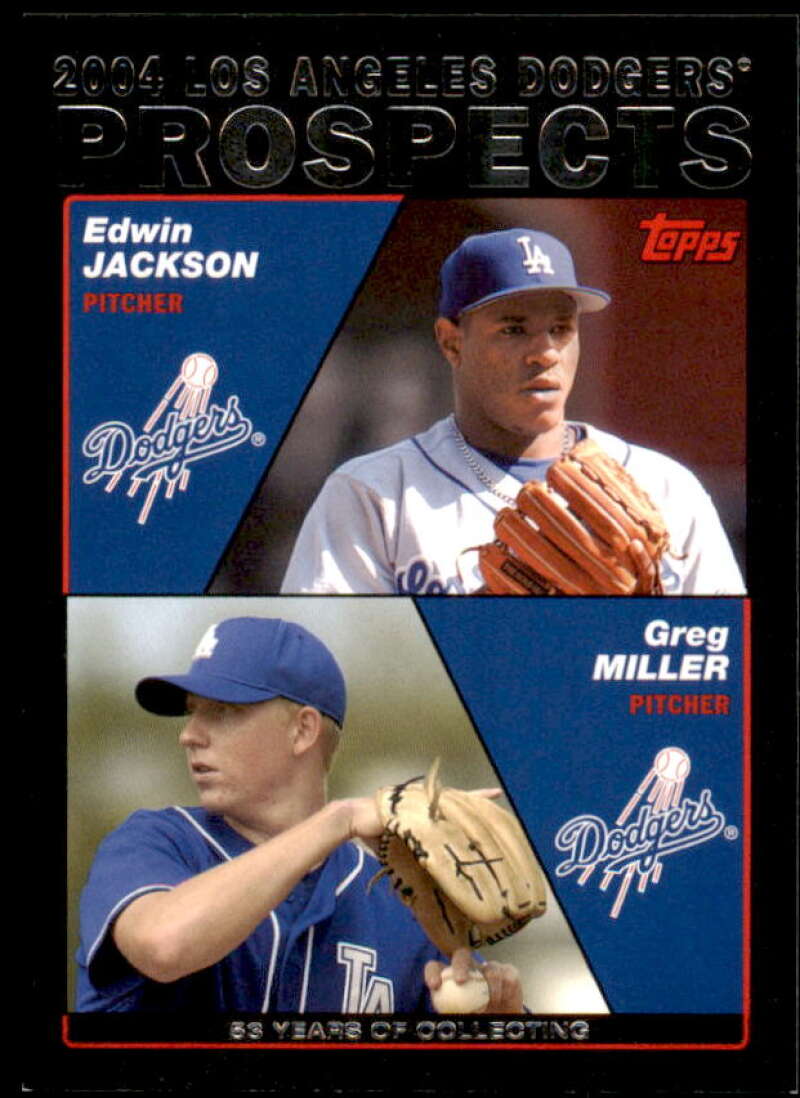 Edwin Jackson/Greg Miller Rookie Card 2004 Topps Black #689 Image 1