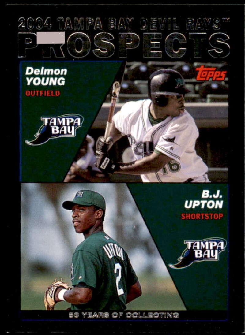 Delmon Young/B.J. Upton Rookie Card 2004 Topps Black #692 Image 1