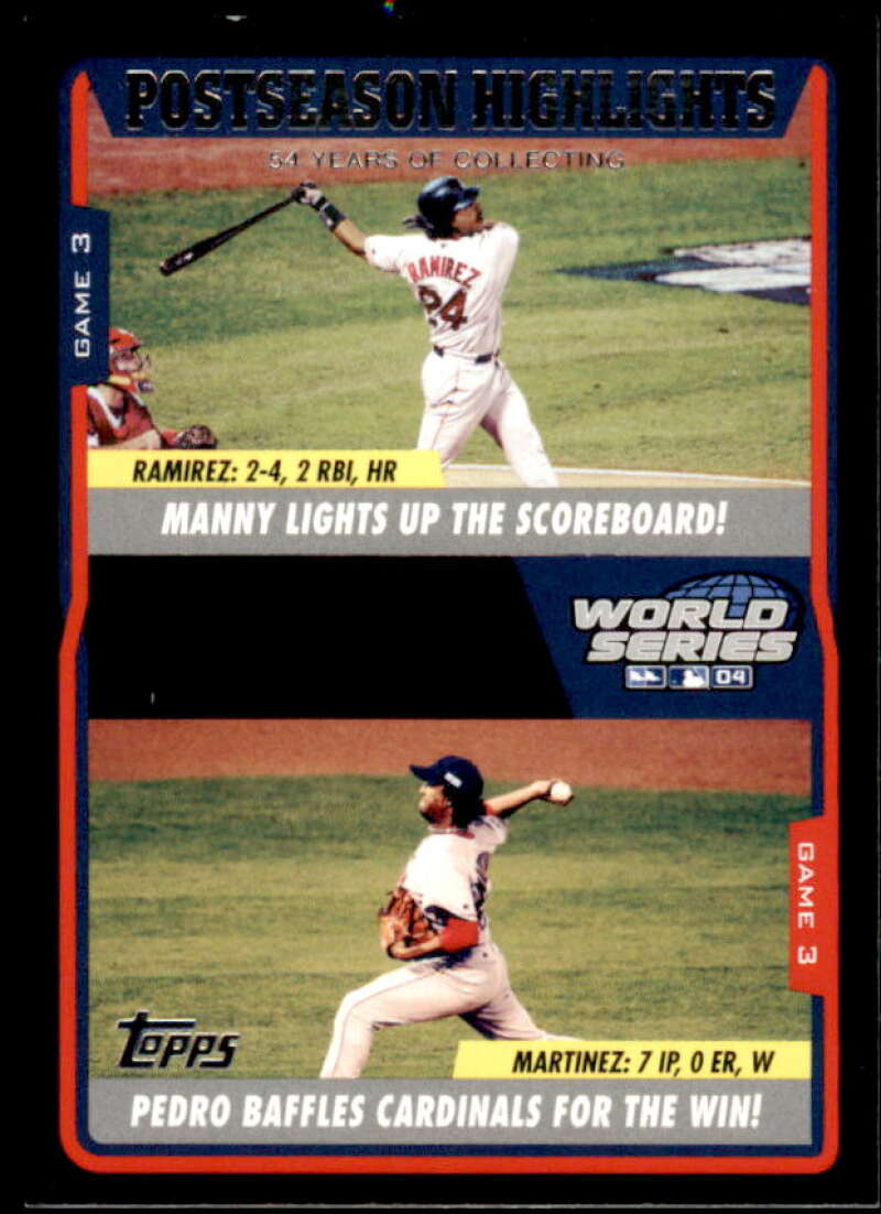 Manny Ramirez/Pedro Martinez Card 2005 Topps Black #733 Image 1