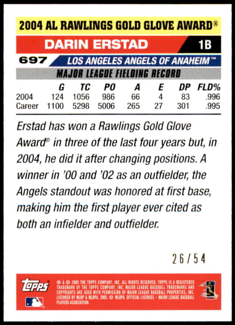 Darin Erstad Card 2005 Topps Black #697 Image 2