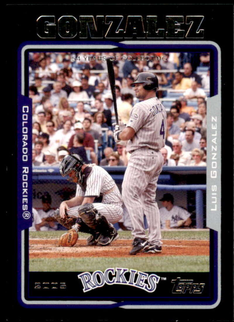 Luis A. Gonzalez Card 2005 Topps Black #608 Image 1