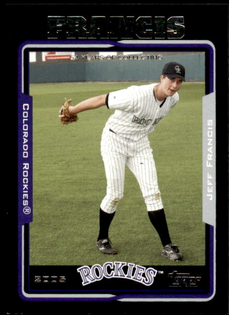 Jeff Francis Card 2005 Topps Black #578 Image 1