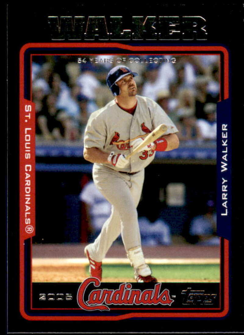 Larry Walker Card 2005 Topps Black #555