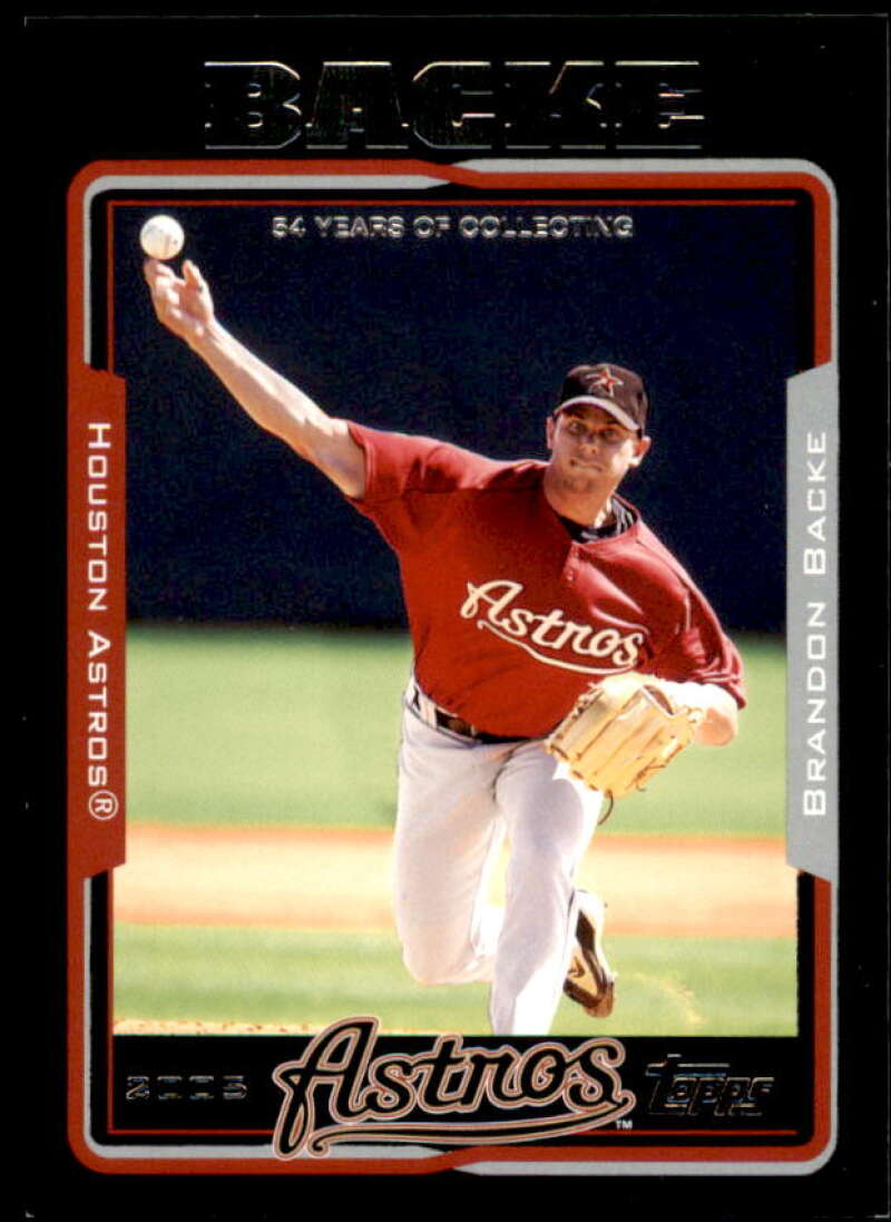 Brandon Backe Card 2005 Topps Black #506 Image 1