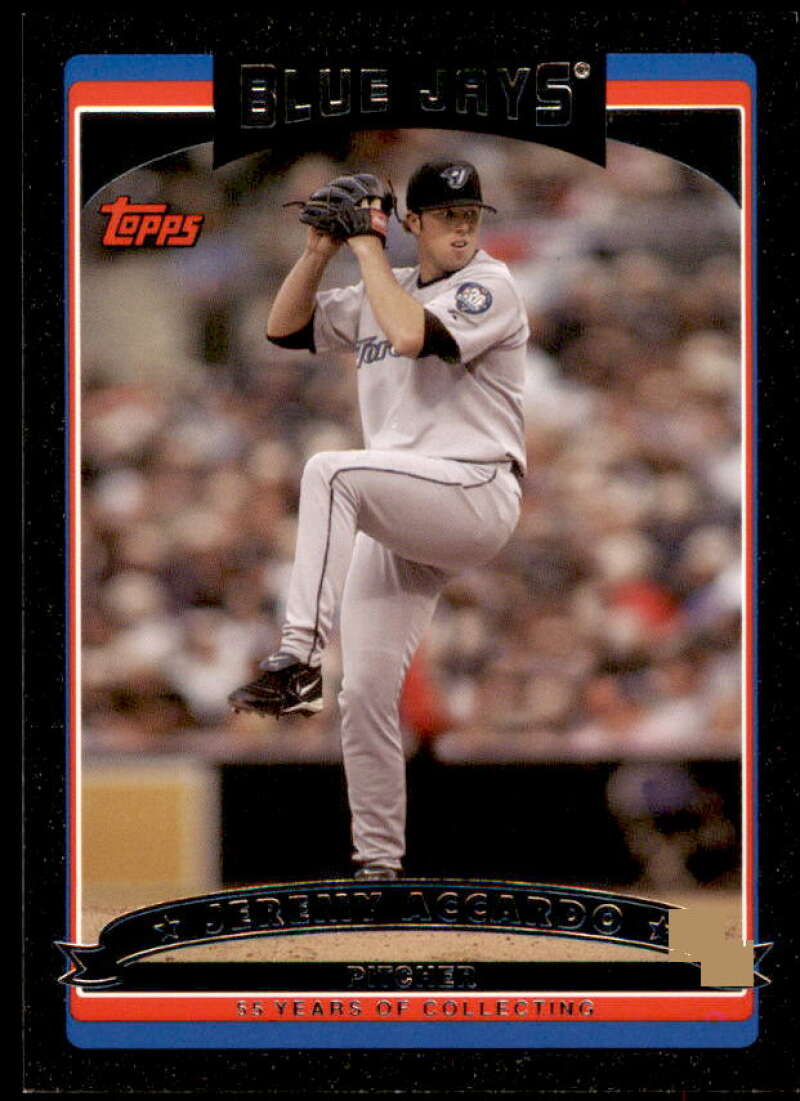 Jeremy Accardo Card 2006 Topps Update Black #UH40 Image 1