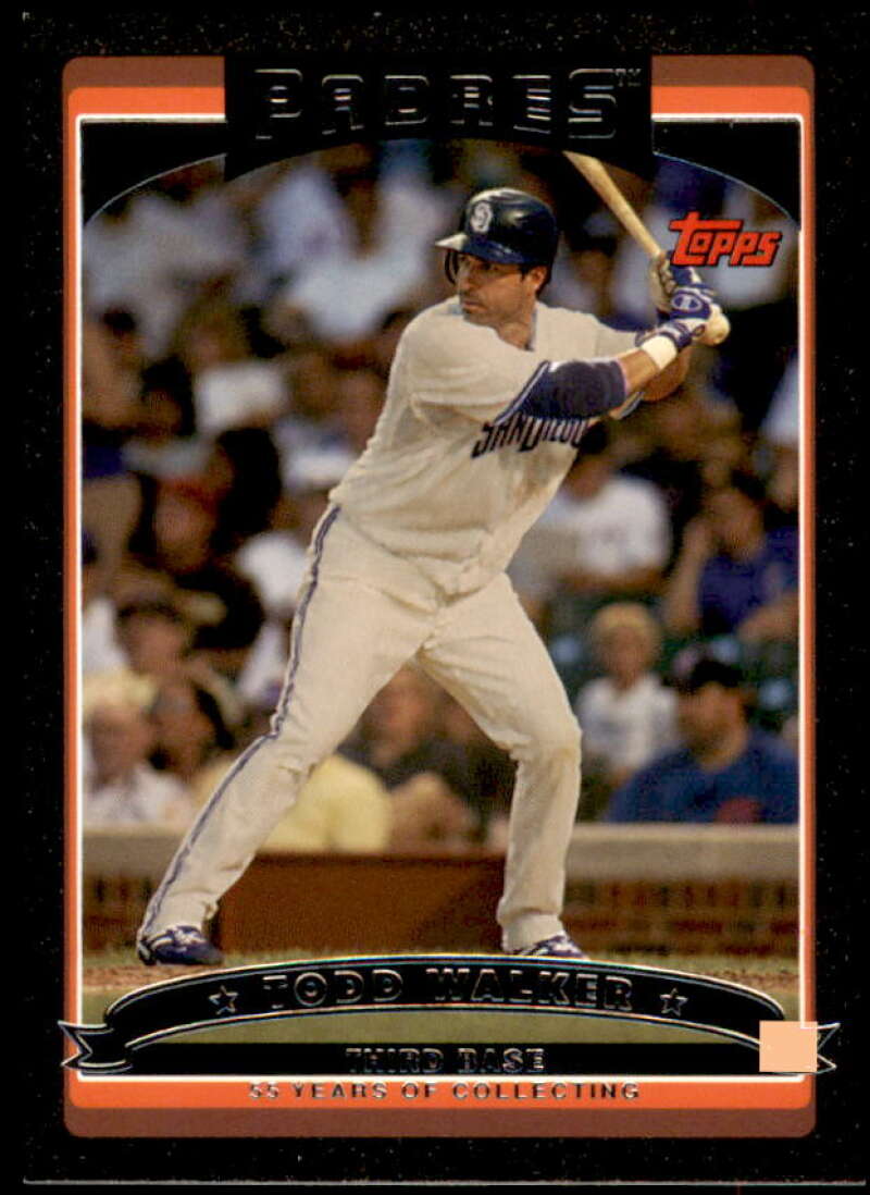 Todd Walker Card 2006 Topps Update Black #UH64 Image 1