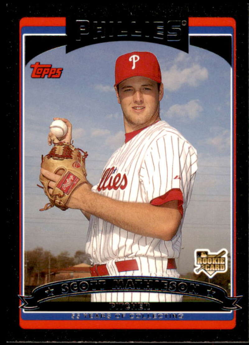 Scott Mathieson Card 2006 Topps Update Black #UH139 Image 1