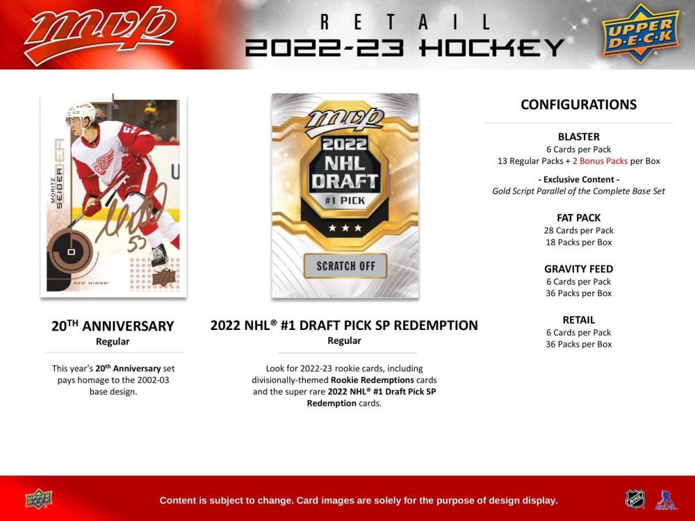 2022-23 Upper Deck MVP Hockey Retail 36-Pack Box Image 7