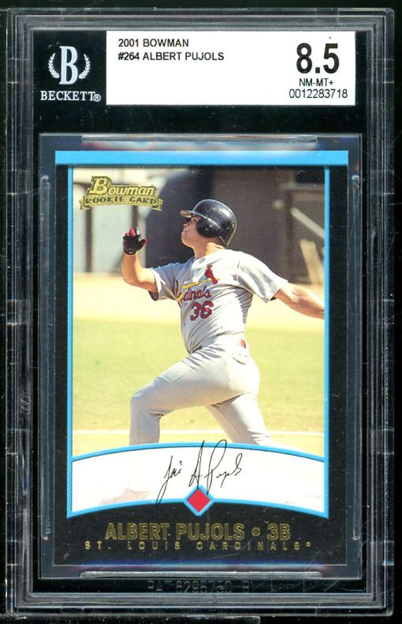 Albert Pujols Rookie Card 2001 Bowman #264 BGS 8.5 Image 1