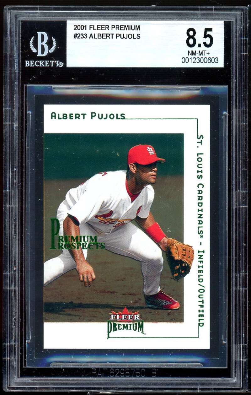 Albert Pujols Rookie Card 2001 Fleer Premium #233 BGS 8.5 Image 1