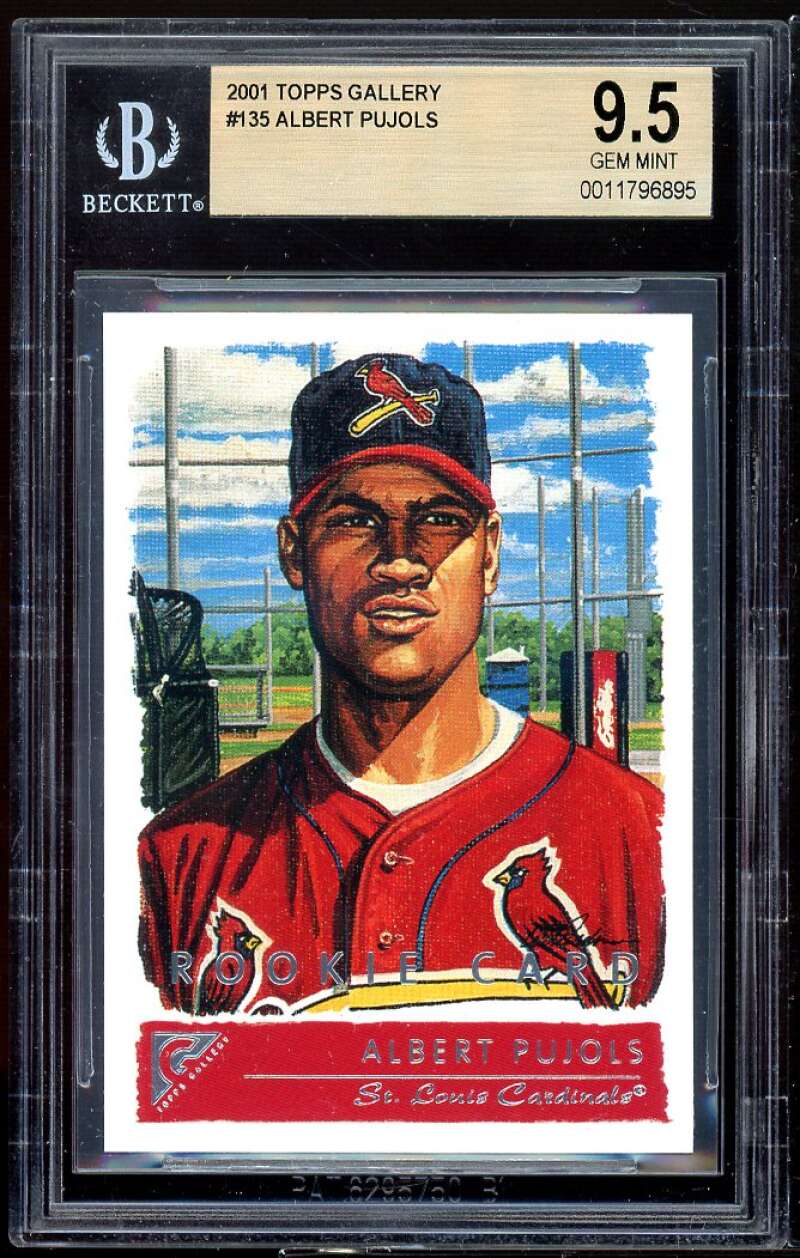 Albert Pujols Rookie Card 2001 Topps Gallery #135 BGS 9.5 Image 1