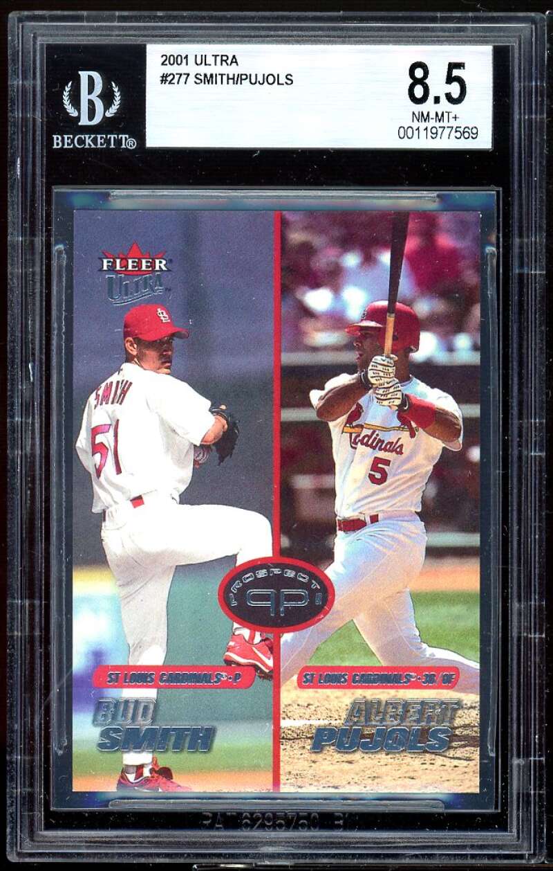 Bud Smith/Albert Pujols Rookie Card 2001 Ultra #277 BGS 8.5 Image 1