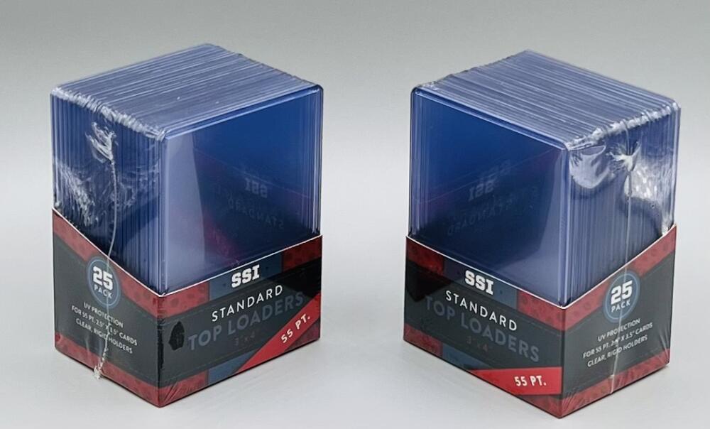 SSI (50) Sports Card 55PT Thick Top Loader 2 Packs of 25 Superior Sports Image 1