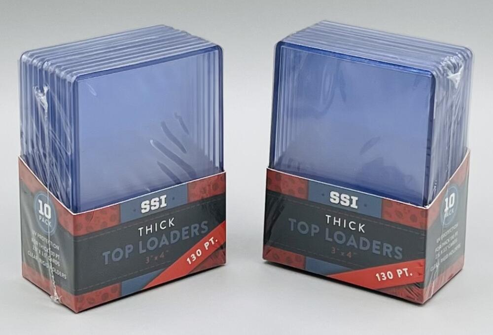 Superior Sports Investments SSI Sports Cards 130PT Thick Top Loaders (2) packs of 10 3x4 Image 1