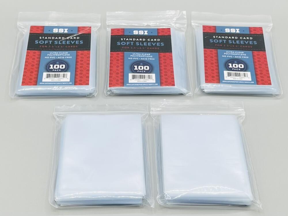 Superior Sports Investments SSI (5) Pack Standard Sports Card 500 ct Soft Sleeves  Image 2