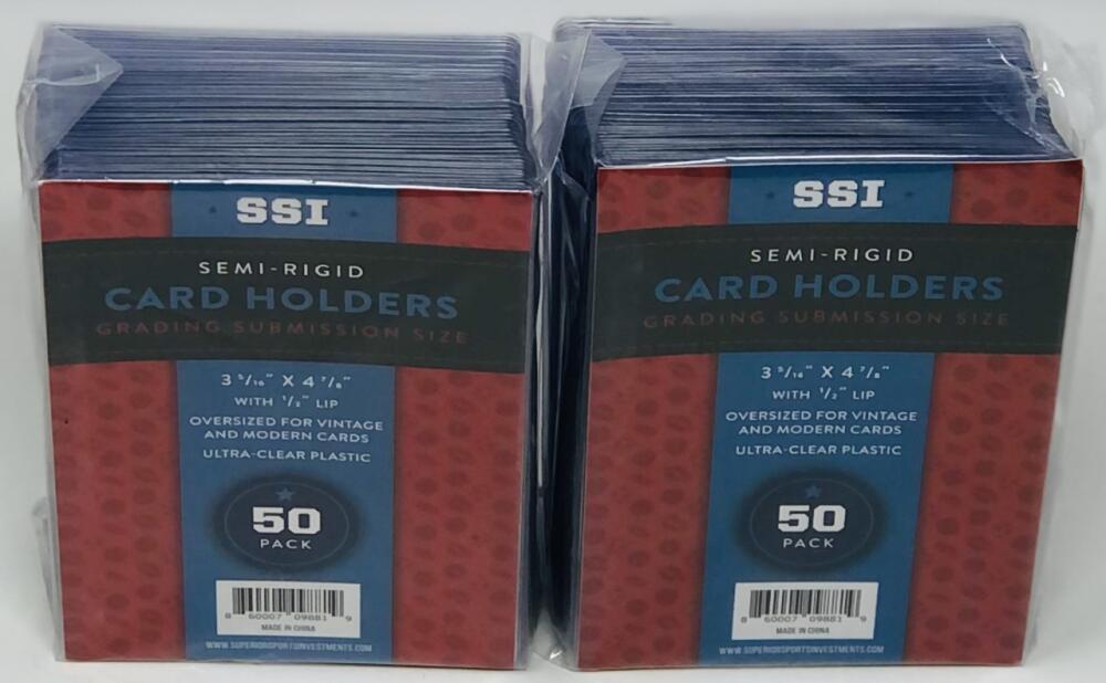 SSI (250) Graded Card Submission Size Semi-Rigid Sleeves for BGS PSA BCCG ISA Image 2