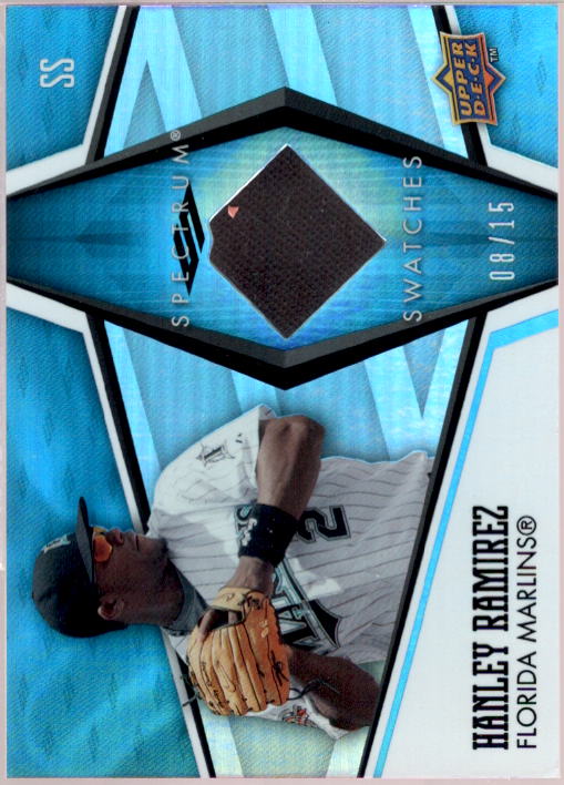 Hanley Ramirez Card 2008 Upper Deck Spectrum Spectrum Swatches Green Patch #HR  Image 1