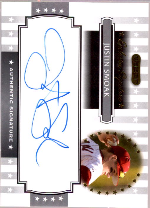 Justin Smoak Card 2008 Razor Signature Series Exclusives Autographs #ES09  Image 1