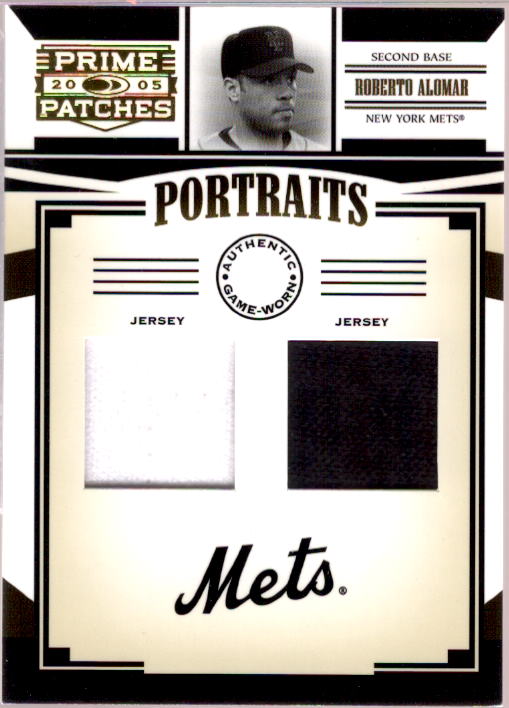 Roberto Alomar Jsy-Jsy/150 Card 2005 Prime Patches Portraits Double Swatch #4  Image 1