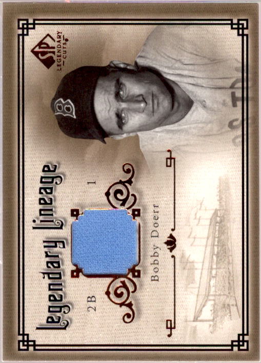 Bobby Doerr Jsy Card 2005 SP Legendary Cuts Legendary Lineage Material #BD  Image 1