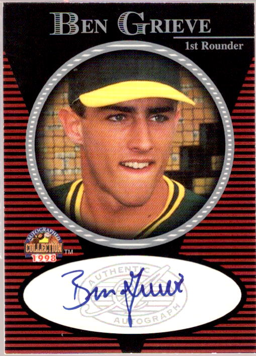 Ben Grieve Card 1997-98 Score Board Autographed Collection Autographs #9  Image 1