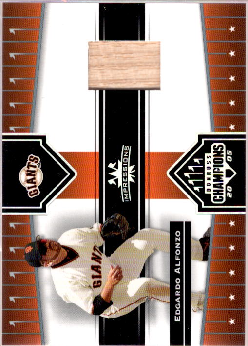 Edgardo Alfonzo Bat Card 2005 Donruss Champions Impressions Material #56  Image 1