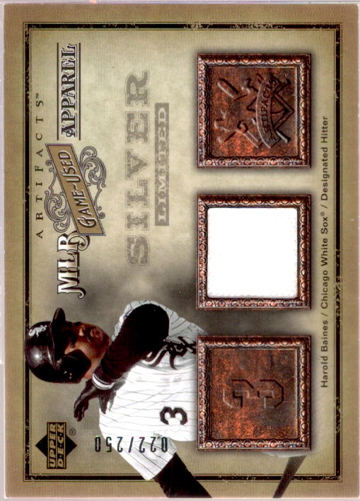 Harold Baines Jsy/250 2006 Artifacts MLB Game-Used Apparel Silver Limited #HB  Image 1