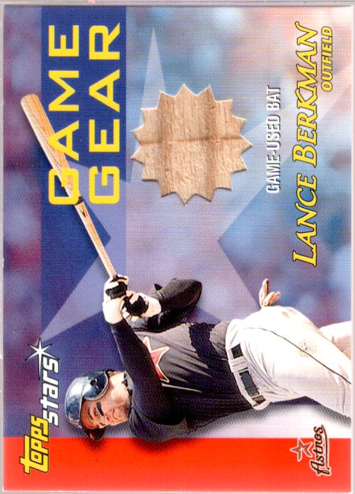 Lance Berkman Card 2000 Topps Stars Game Gear Bats #GGB10  Image 1