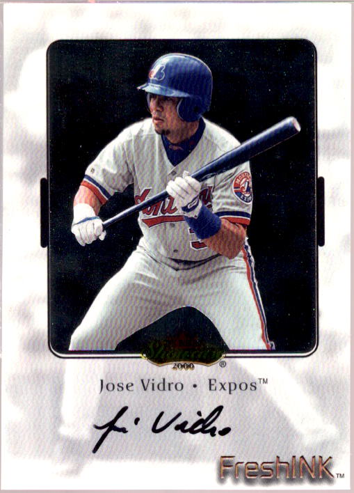 Jose Vidro Card 2000 Fleer Showcase Fresh Ink #37  Image 1