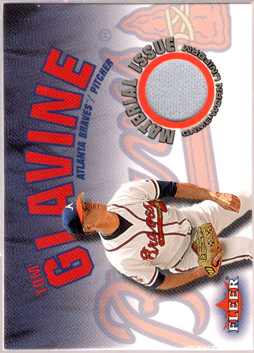 Tom Glavine Card 2001 Fleer Genuine Material Issue #TG2  Image 1