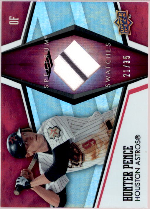 Hunter Pence Card 2008 Upper Deck Spectrum Spectrum Swatches Red #HP  Image 1