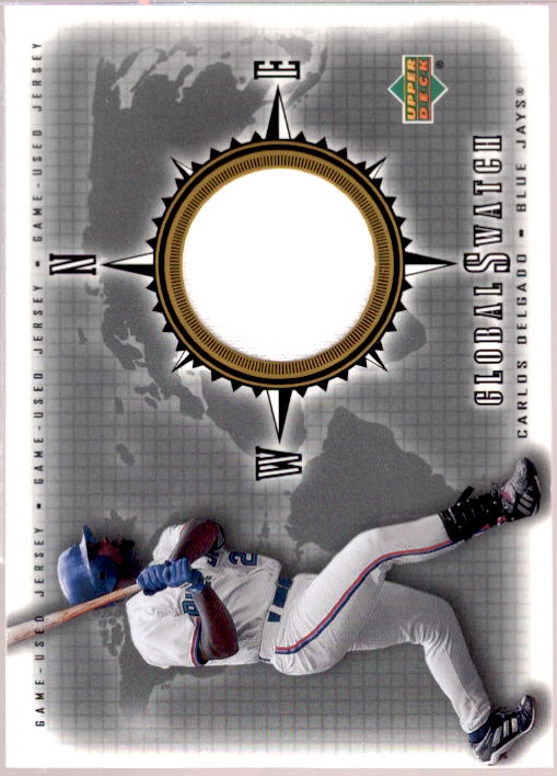 Carlos Delgado Card 2002 Upper Deck Global Swatch Game Jersey #GSCD  Image 1