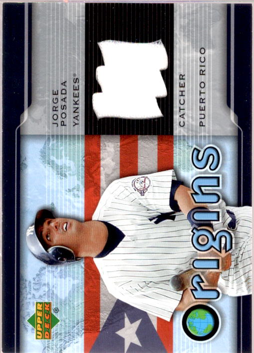 Jorge Posada Card 2005 Upper Deck Origins Jersey #JP  Image 1