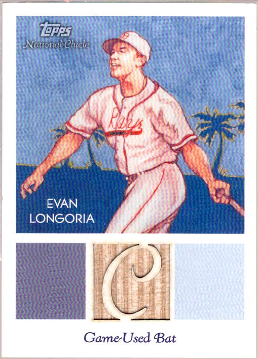 Evan Longoria Card 2010 Topps National Chicle Relics Bazooka Back #EL  Image 1