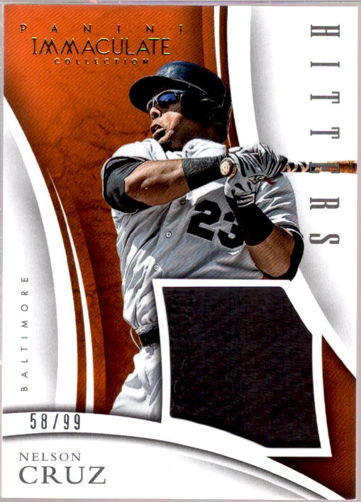 Nelson Cruz Card 2015 Immaculate Collection Immaculate Hitters Materials #5  Image 1